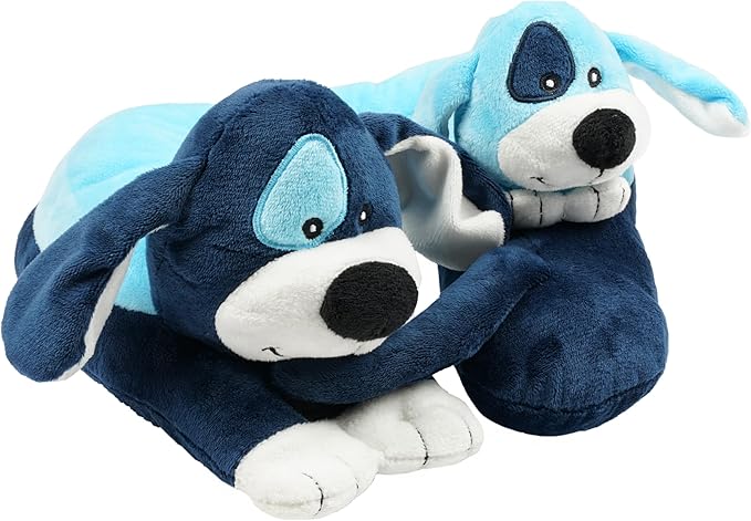 Cabeau Airplane Travel Pillow for Kids – Evolution Kids – Neck Support for Sleeping on Airplanes, Trains, and Cars – Cute, Cozy, and Cuddly Animal Pal for On-The-Go Journeys (Puppies)