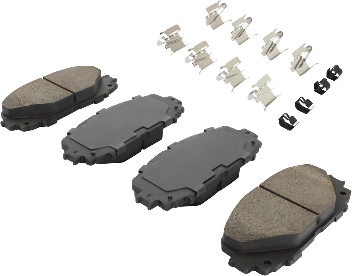 Premium Semi-Metallic Front Brake Pads (1001-1628M) Compatible with Toyota Yaris 2012-2018