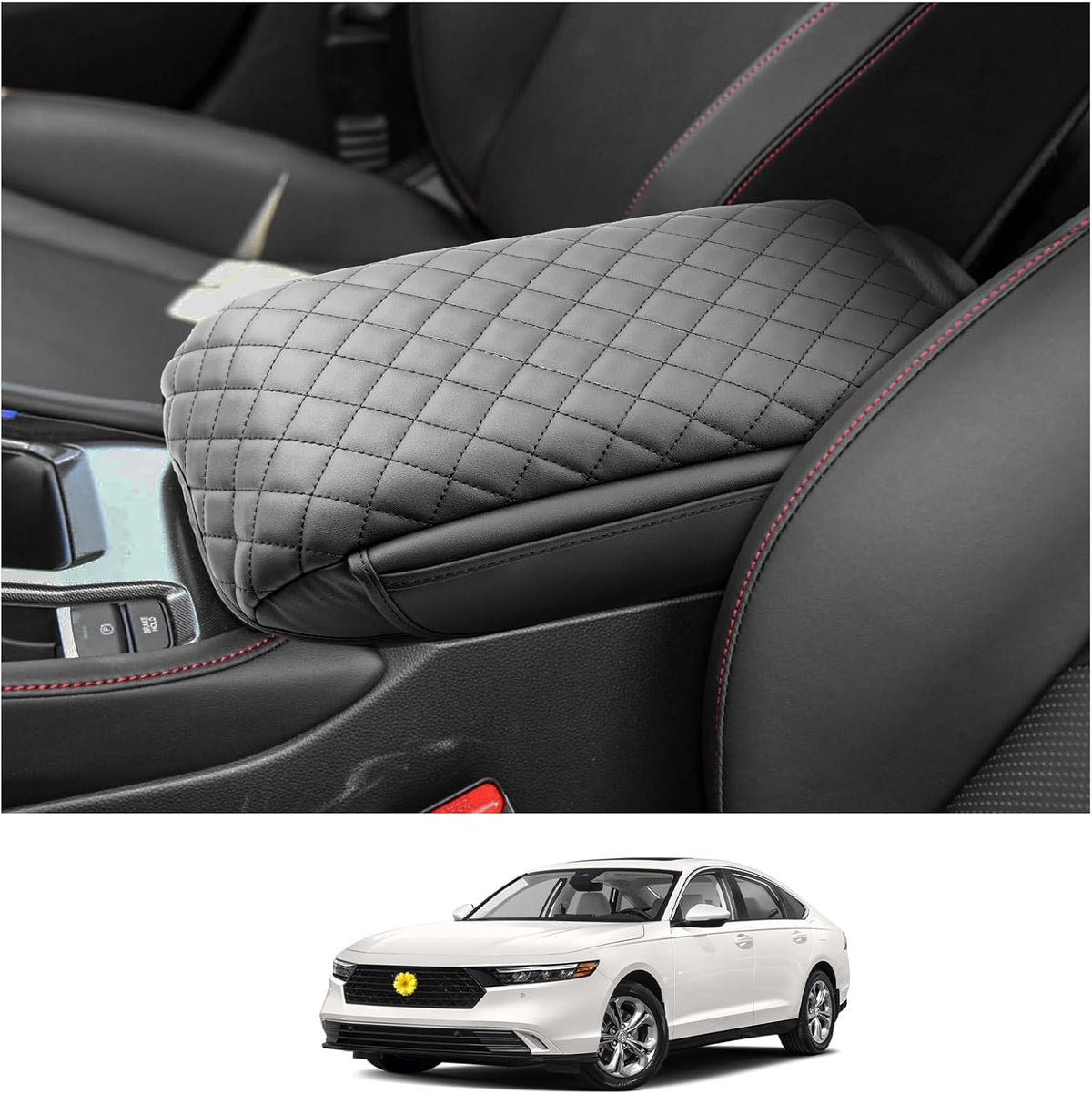 CDEFG 2023 2024 2025 Accord Center Console Cover for 2023-2025 Honda Accord Armrest Cover Center Console Pad Arm Rest Cushion Central Consola Cover para 2023 2024 2025 Accord Hybrid Accessories