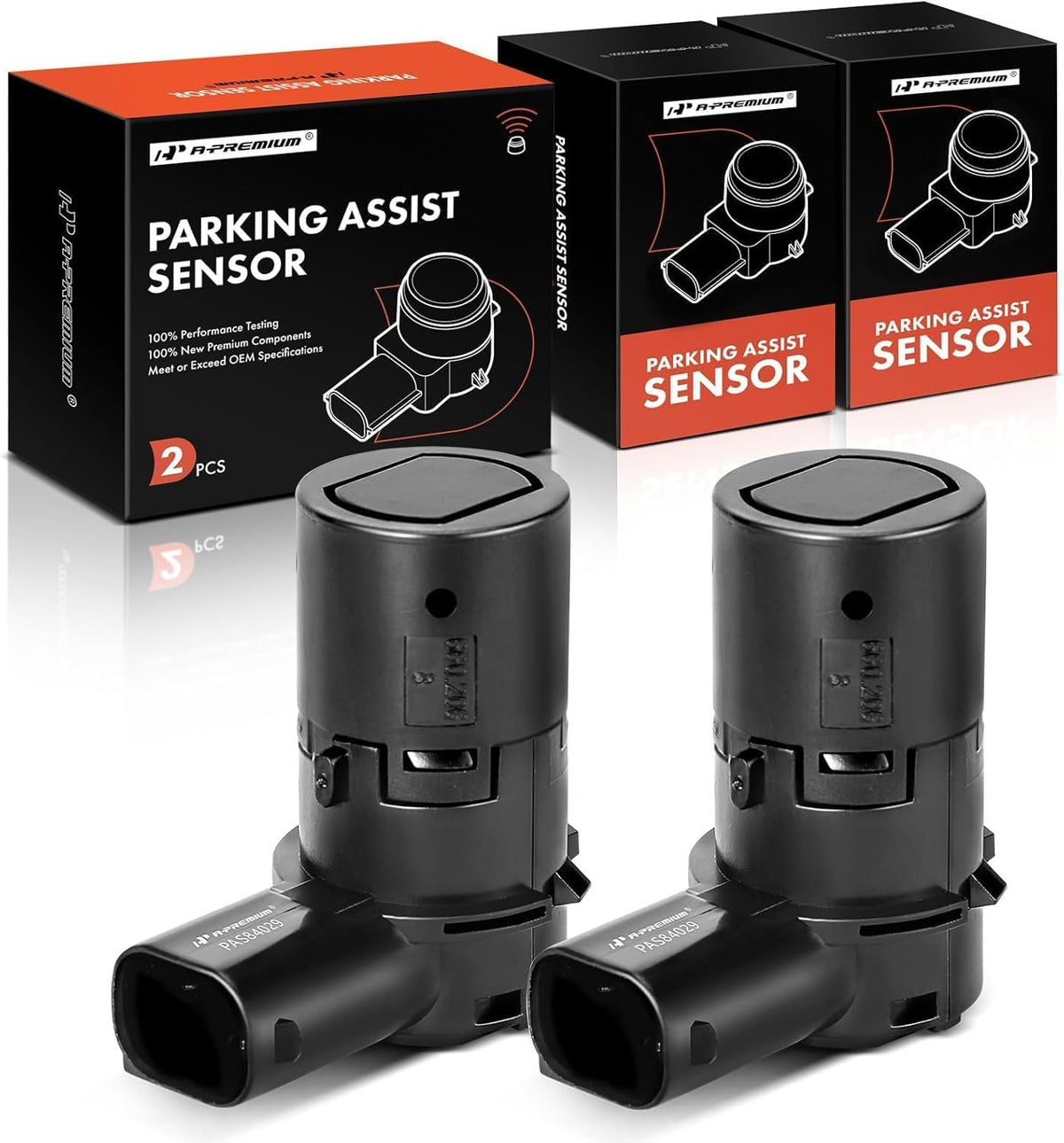 A-Premium 2-PC Rear Reverse Backup Parking Assist Sensor Compatible with Select Ford & Lincoln & Mercury - F-150, F-250 F-350 F-450 F-550 Super Duty, Explorer, Escape, Expedition, Blackwood, Mariner