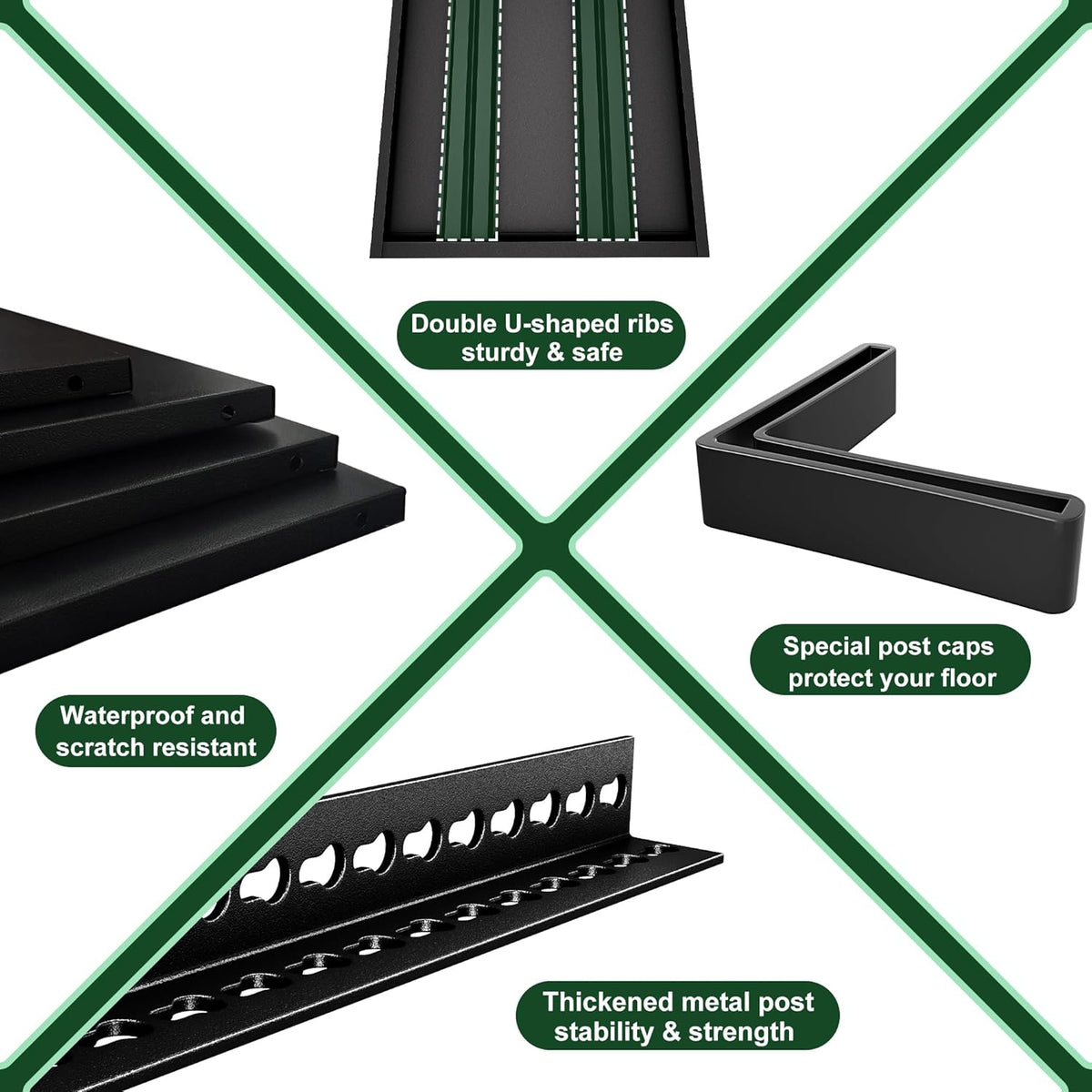 48" W Garage Shelving Heavy Duty，2000LBS Loads Adjustable Garage Storage Shelves, 4-Tier Metal Shelving Units and Storage Racks Heavy Duty, 48”W x 16”D x 72”H，Black