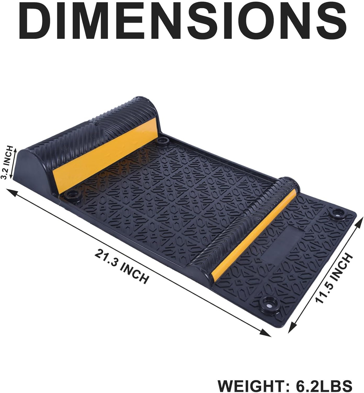 11''x21''/28cmx53cm Parking Guide Mats,Durable Self Adhesive Anti-Skid Wheel Stopper, Parking Assistance Accessories for Garage Vehicles (4 Pack)