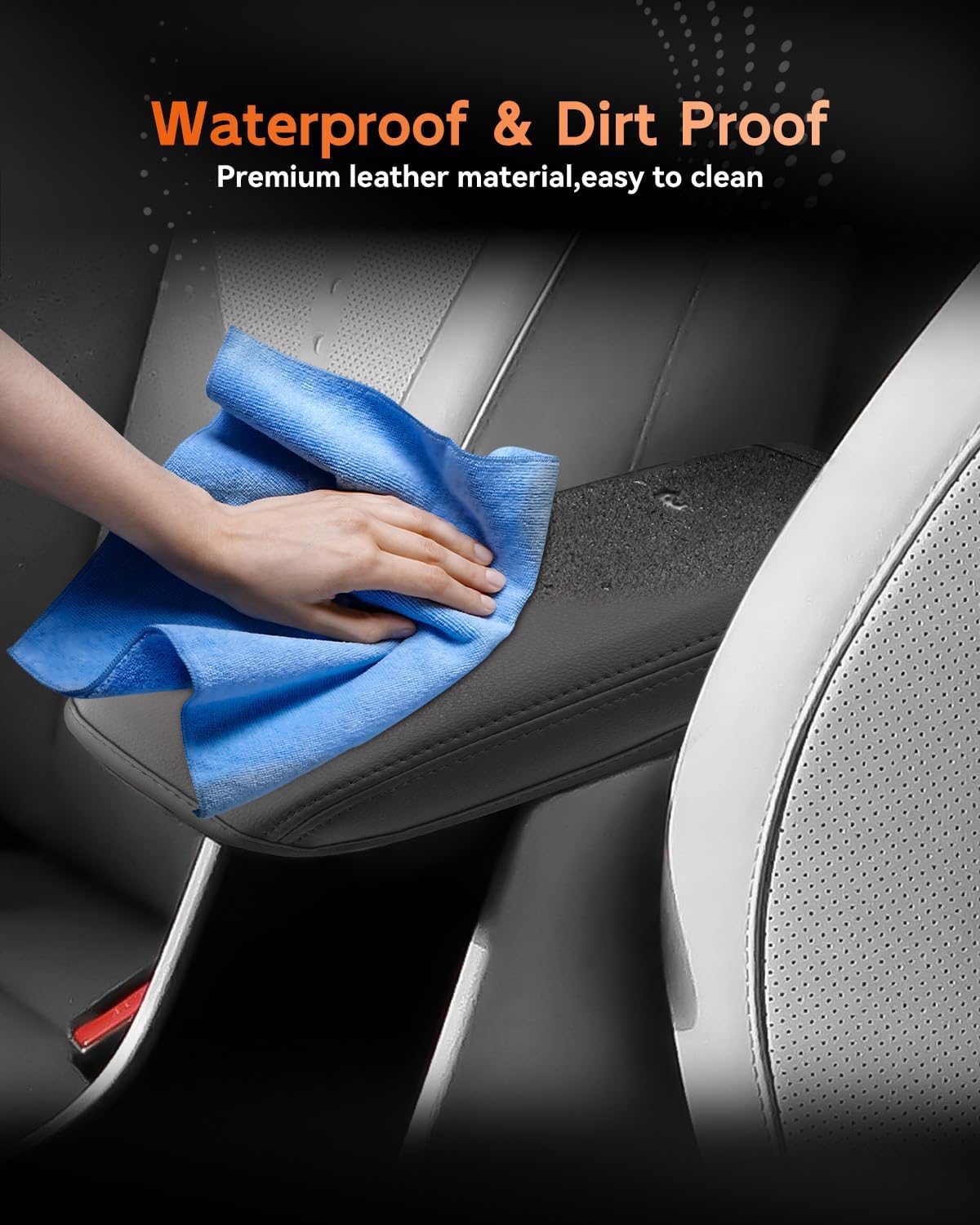 CDEFG for 2024-2025 Hyundai Kona Center Console Cover Armrest Cover for Kona (SE, SEL, SEL Convenience, N Line S, N Line, Limited) Accessories Console Arm Rest Protector