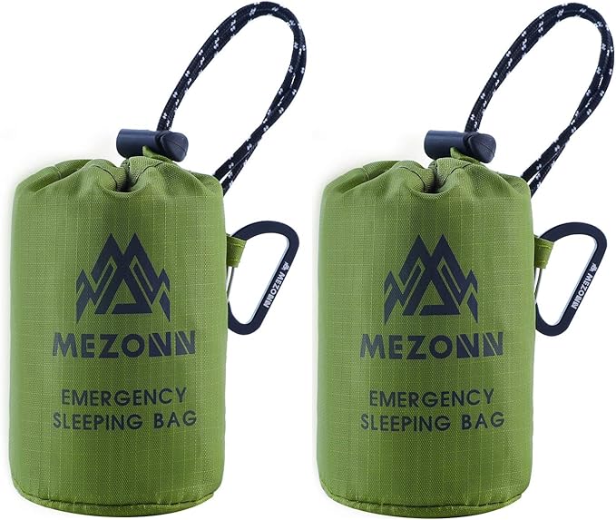 Emergency Sleeping Bag Survival Bivy Sack Use as Emergency Blanket Lightweight Survival Gear for Outdoor Hiking Camping Keep Warm After Earthquakes, Hurricanes and Other disasters