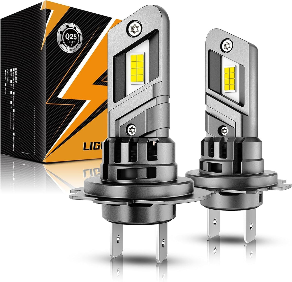 Auxbeam H7 Fog Light, 12000 LM 6500K, H7 Powersport Light for Off-Road Use or Fog Light-2 Pack