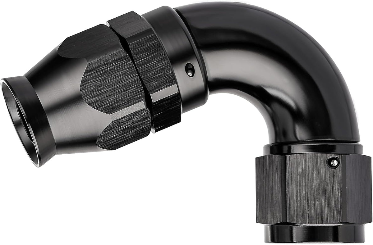 EVIL ENERGY 10AN 120 Degree PTFE One Piece Full Flow End Hose Fitting Aluminum Black