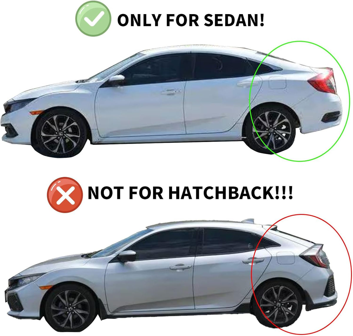Window Visors Rain Guards for 2022 2023 2024 2025 Honda Civic, Out-Channel Window Vent Wind Deflectors Visors Shades for 22 23 24 25 Civic, for Sedan ONLY