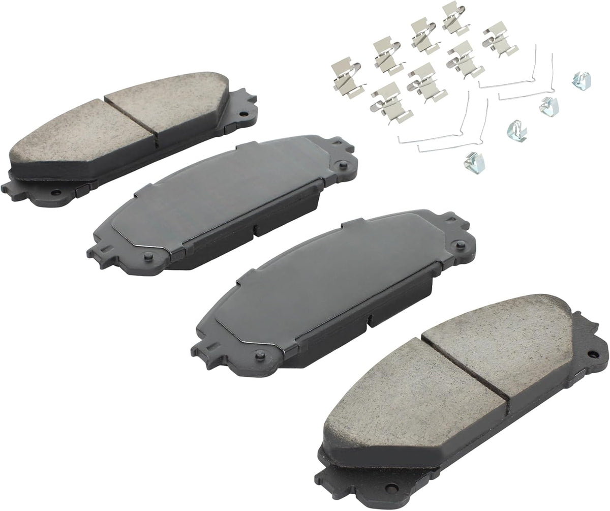 Premium Semi-Metallic Front Brake Pads (1001-1324M) Compatible with 2008-2025 Lexus/Subaru/Toyota (Avalon/Camry/Highlander/NX200t/NX250/NX300/NX300h/NX350/NX350h/RAV4 Prime & More)