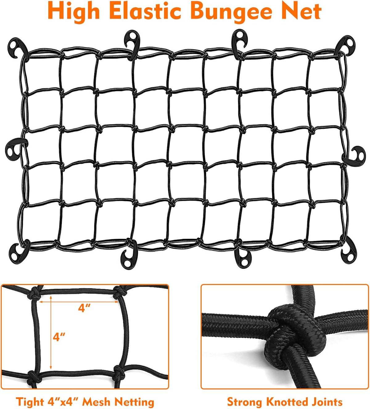 FIVKLEMNZ Car Rooftop Cargo Carrier Roof Bag Waterproof for All Top of Vehicle with/Without Rack Includes Topper Anti-Slip Mat + Reinforced Straps + 6 Door Hooks + Luggage Lock