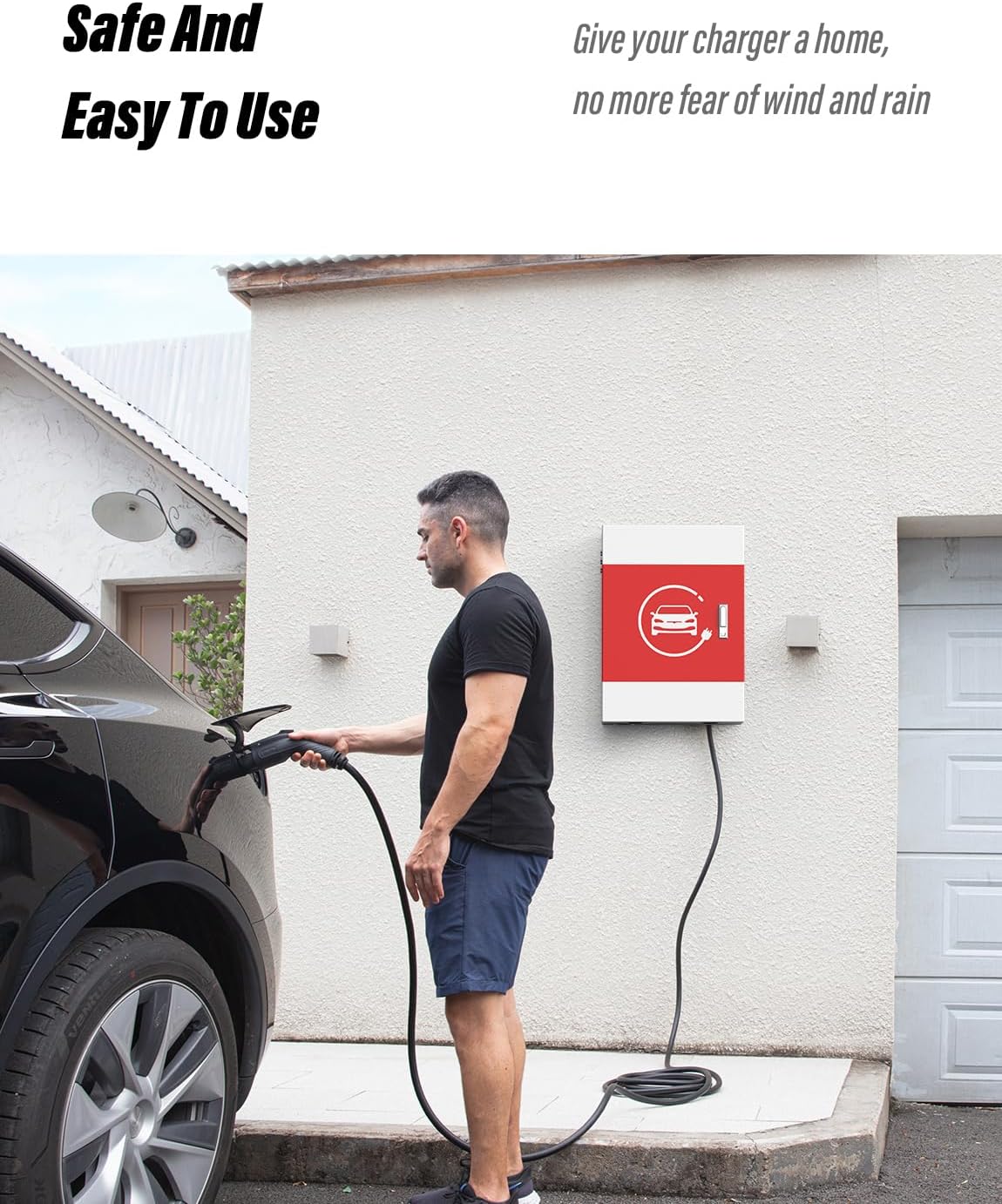 BMZX for Tesla Wall Charger Box Compatible with Tesla Wall Connector Gen 3, Indoor/Outdoor EV Charger Enclosure, Cable Organizer, Waterproof & Dustproof