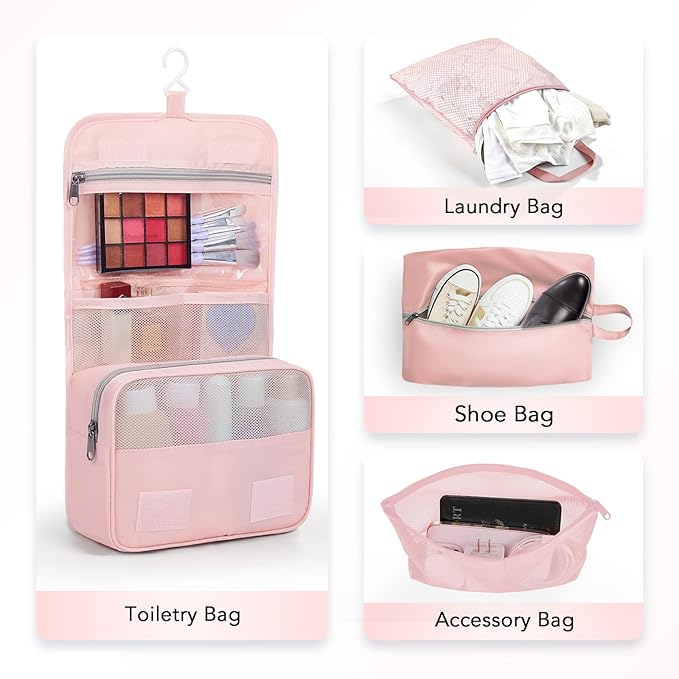 10 Set Compression Packing Cubes for Travel Essentials Women Mom,Compressible Expandable Packing Cubes for Suitcase,OlarHike Luggage Organizer Bags for Travel,Handy Helper for Organizing Clothes(Pink)