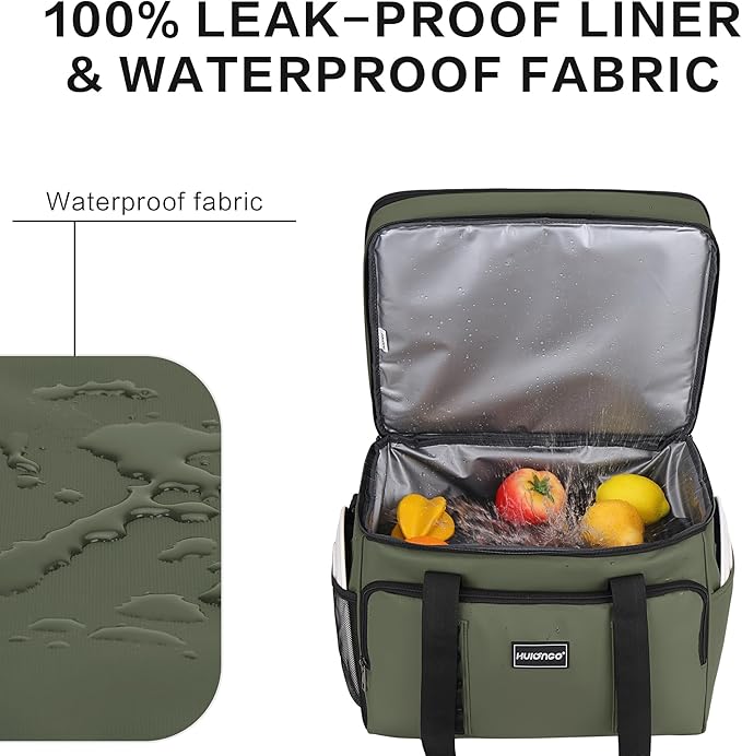Insulated Soft Cooler Bag, Large Ice Coolers Soft Sided Ice Chest for Beach, Collapsible and Portable