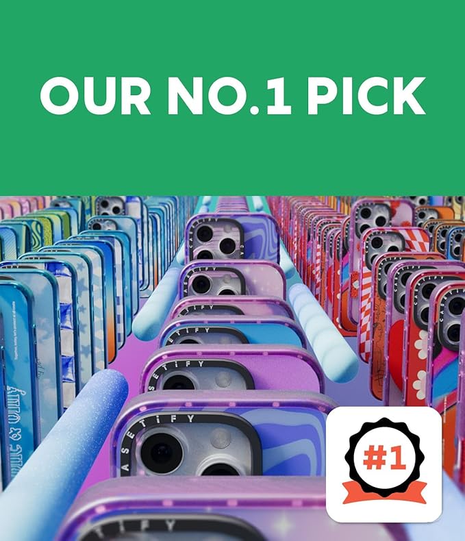 CASETiFY Impact Case for iPhone 16 [Slim / 8.2 ft. 4X Military Grade Drop Protection/Compatible with Magsafe] - Wildflower Friday - Clear Black