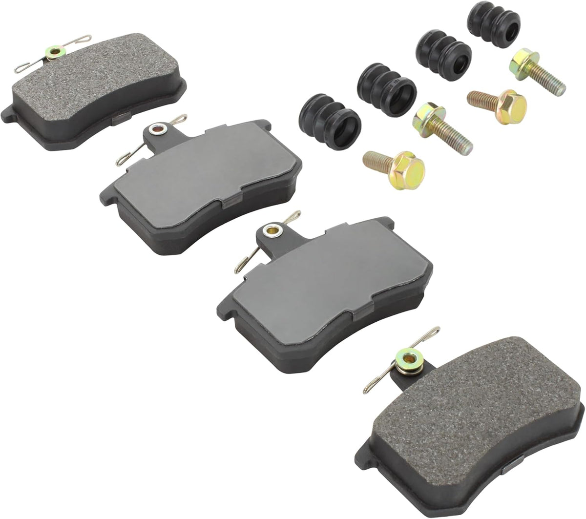 Premium Semi-Metallic Rear Brake Pads (1001-0228M) Compatible with 1980-2001 Alfa Romeo/Audi (4000 Quattro/5000 Quattro/80 Quattro/90 Quattro/A4 Quattro/A6 Quattro/A8 Quattro/S3/S4/S6)