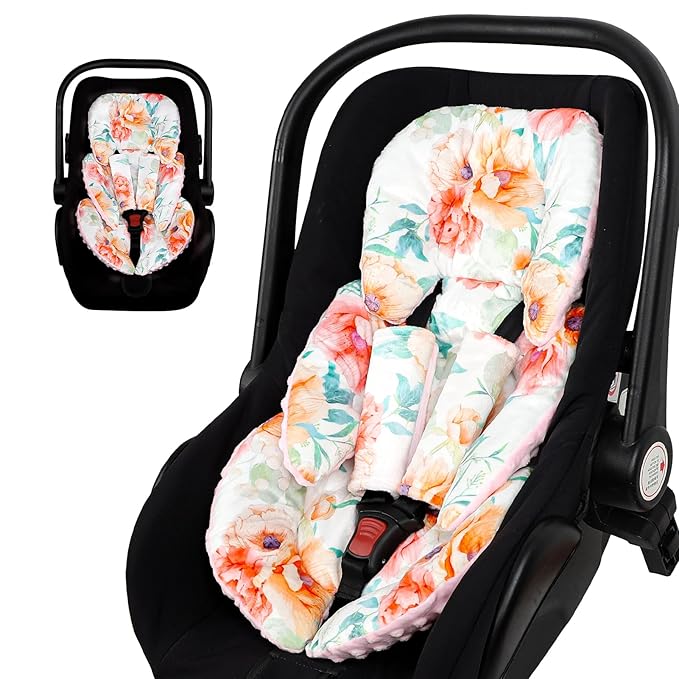 GFU Infant Stroller mat, Fits for Stroller, Swing, Flowers