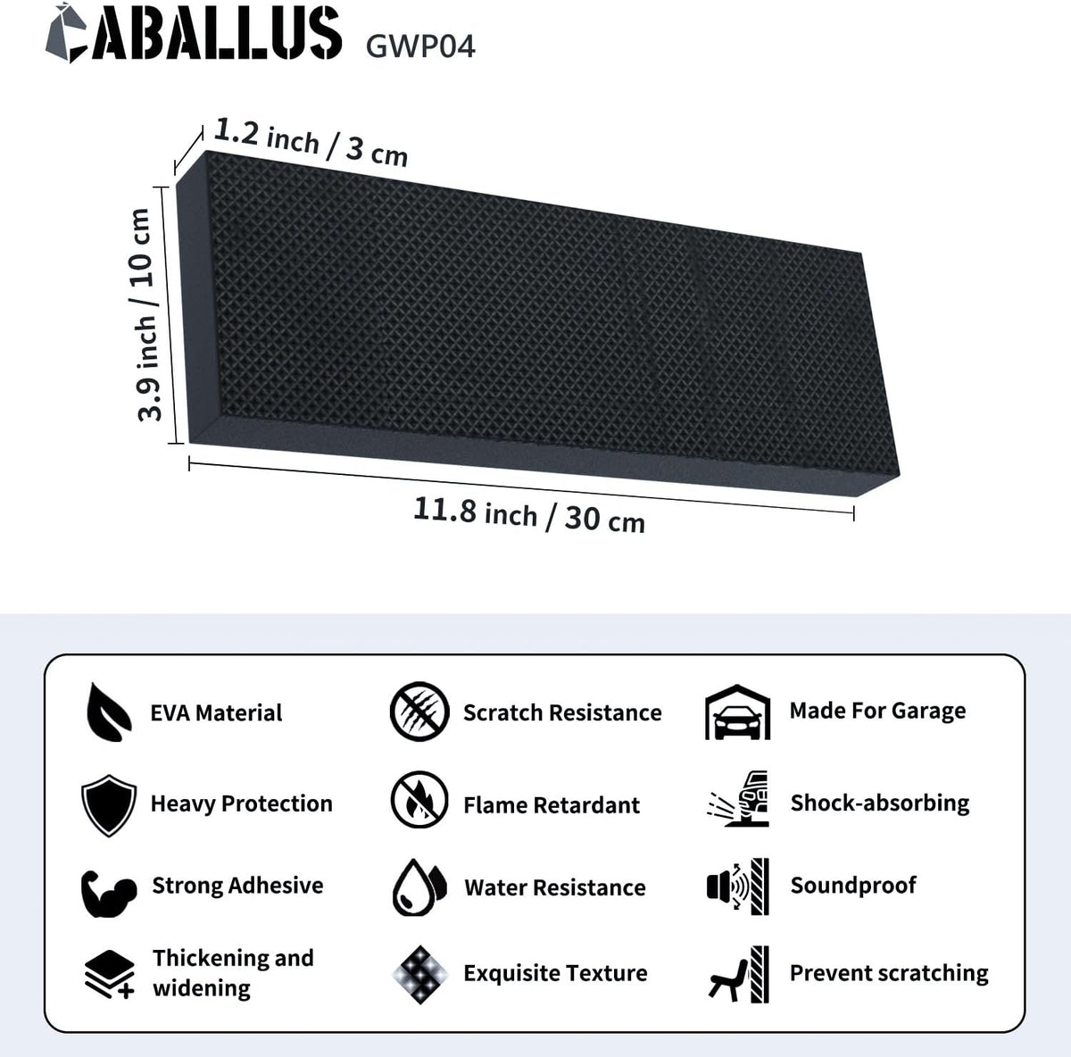 GWP04 Garage Wall Protector Car Door Protectors, Garage Accessories, Parking Stopper for Garage, Tool-Free, Designed in Germany (4-Pack Black)