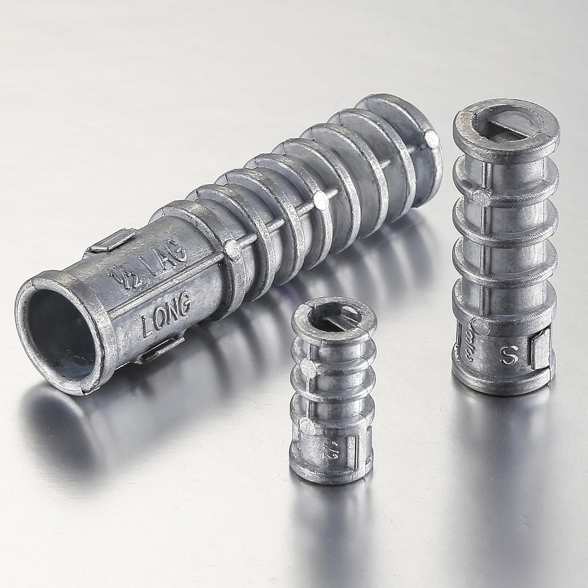 Wensilon(50pcs) 1/2 * 3 Lag Shield Anchor Long Zinc Alloy Bolts Concrete Anchors, Zinc Alloy Masonry Anchors Hole