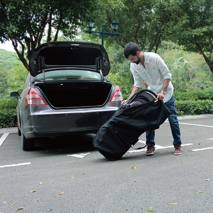 Sports Duffle Bag - Extra Large Travel Duffel Luggage Bag with Upgrade Zipper, Sturdy & Water Resistant, Black (Black 47inch)