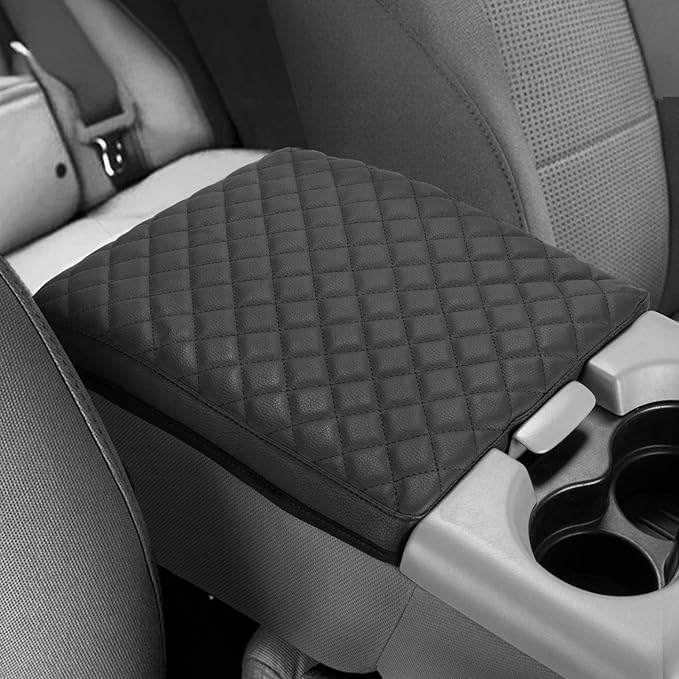 JOYTUTUS Center Console Cover Compatible with 2004-2010 Ford F150 with 40/20/40 Jump Seat, Leather Armrest Cover Center Console Cushion (Jump Seat Only)
