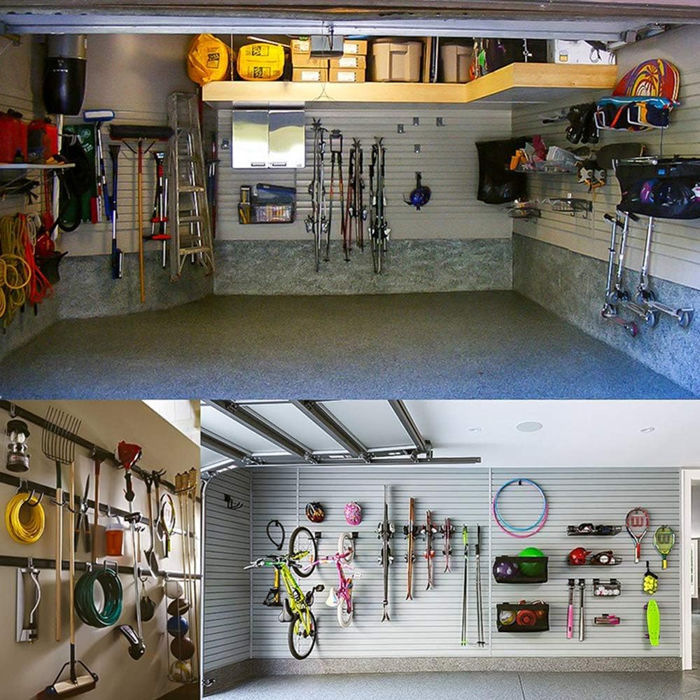 Intpro Slatwall Hooks Slatwall Accessories Utility Hooks Garage Storage Tool Organizer Large Heavy Duty Garage Panels Hooks for Ladders Bulk Items
