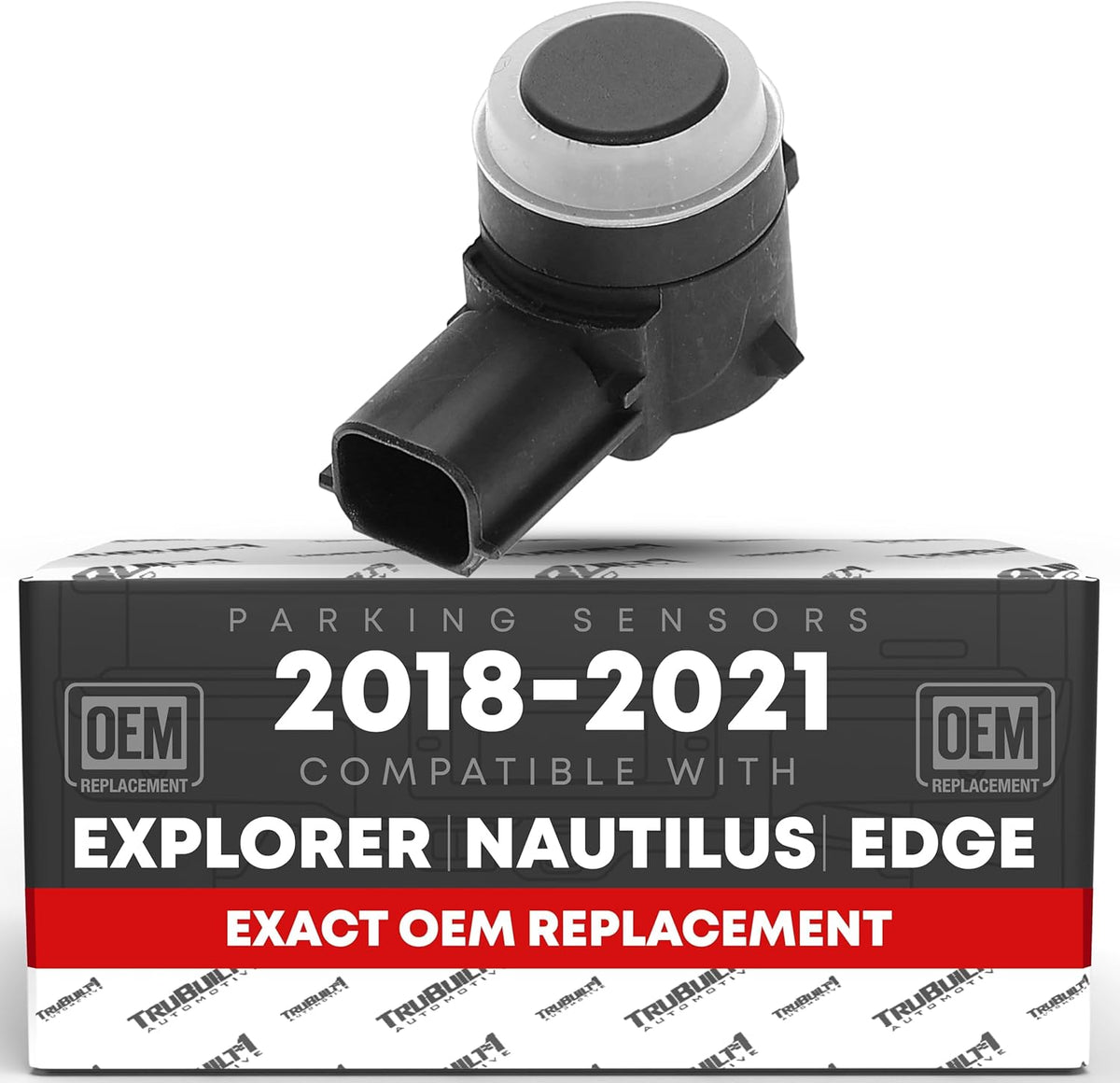 T1A Car Parking Sensors - Compatible with 2018-2019 Ford Edge, 19-21 Ford Explorer; 20-21 Lincoln Nautilus - Front/Rear Backup Reverse Parking Assist Kit - OEM HU5Z15K859AAT