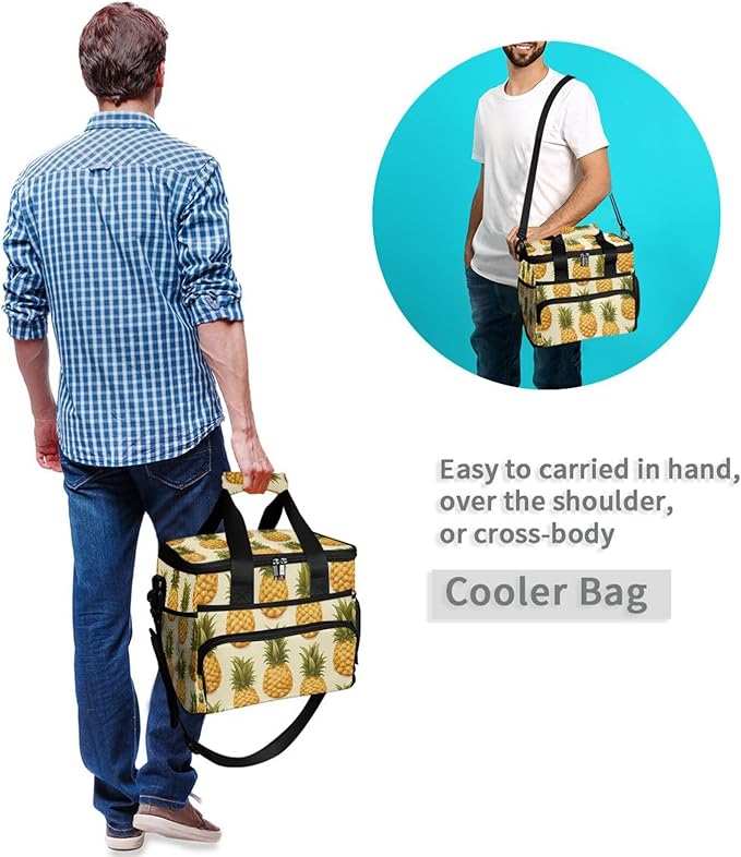 Cooler Bag Insulated Picnic Bag Large Lunch Box Reusable Tote Bag Soft Sided Portable Beach Cooler Grocery Camping