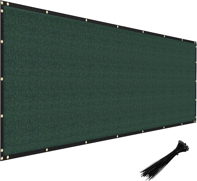 Windscreen4less Privacy Fence Screen Heavy Duty Windscreen Fencing Mesh Fabric Shade Net Cover for Outdoor Wall Garden Yard Pool Deck, 8'x217' Green