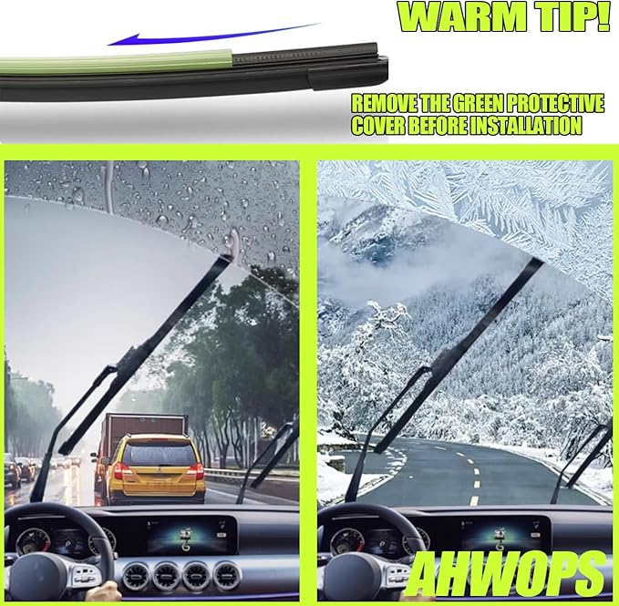Front Wiper and Rear Wiper Blade Replacement for 2001-2007 Toyota Highlander OEM Wiper Blades, Genuine Replacement (22“/19”/12” 3-Pack)