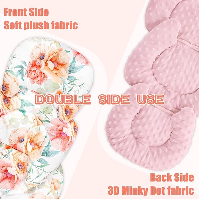 GFU Infant Stroller mat, Fits for Stroller, Swing, Flowers