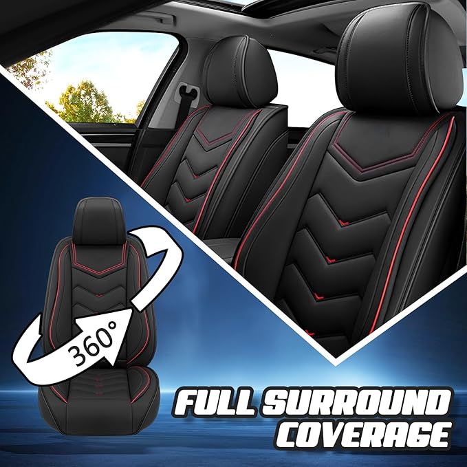 Car Seat Covers for Mercedes-Benz S-Class 2005-2026, Premium Nappa Leather Car Seat Cover, Stylish Sport Seat Covers， Automobile Seat Cover Sets.(Standard 2 Seats/Black)
