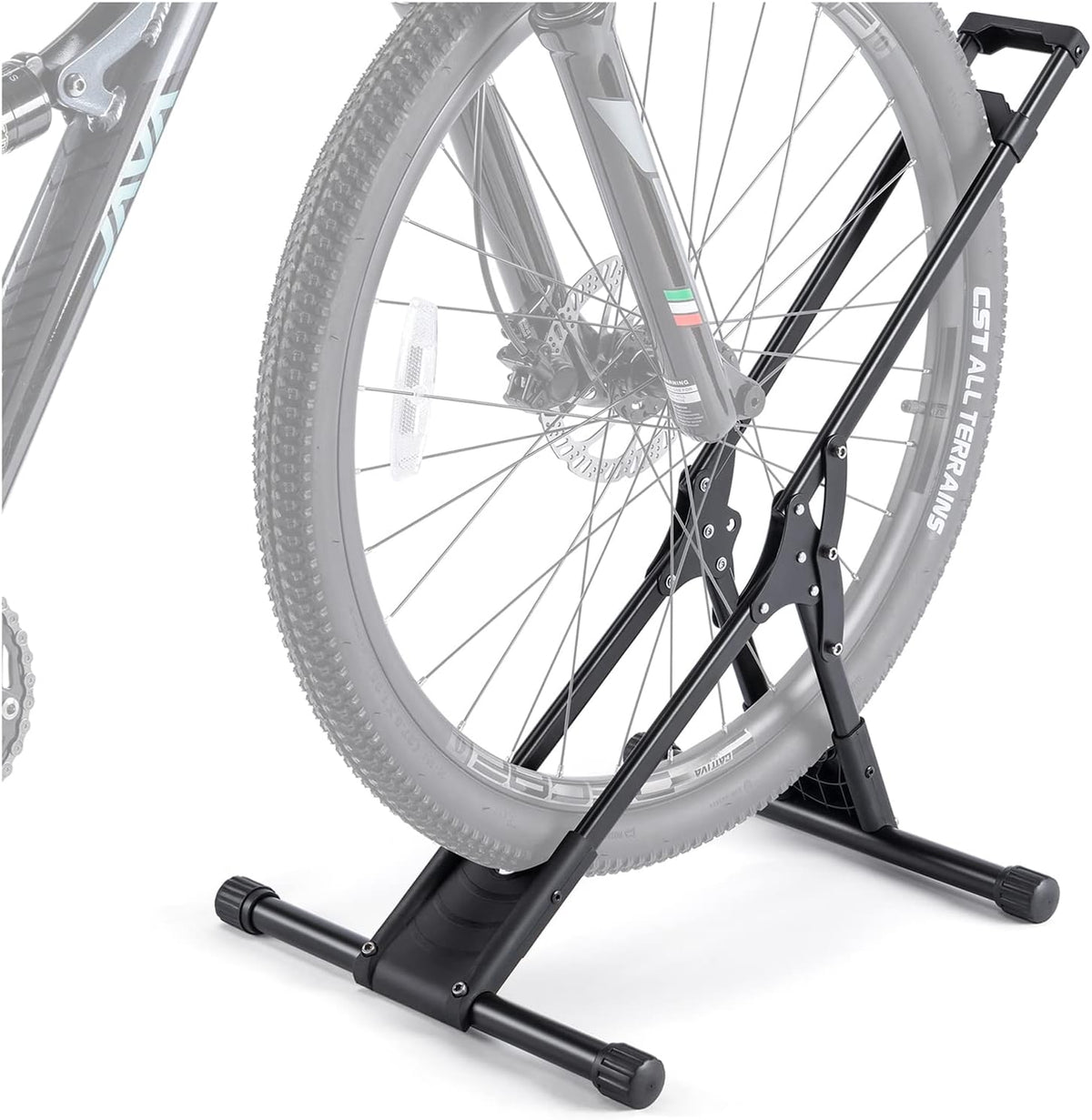 Bike Floor Stand Rack- Indoor Bike Stand for Garage/Home - Bike Storage Bicycle Parking Rack Fit 20”-29” Mountain Road Bikes (1 Bike Rack)