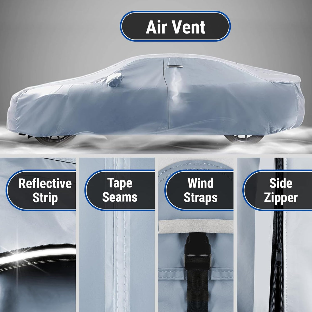 iCarCover Premium Car Cover for 1987-1996 Chevy Beretta Heavy Duty Waterproof All-Weather Automobiles Custom Fit Indoor Outdoor UV Snow Protection Covers with Straps and Bag