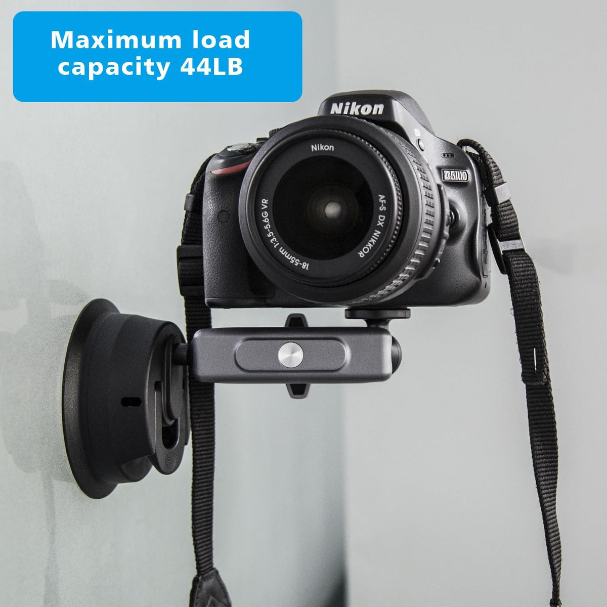 Suptig Universal Car Mount, Suction Cup Mount for Smartphones, GoPro, Action Cameras, DSLR, Windshield, Dashboard, Black