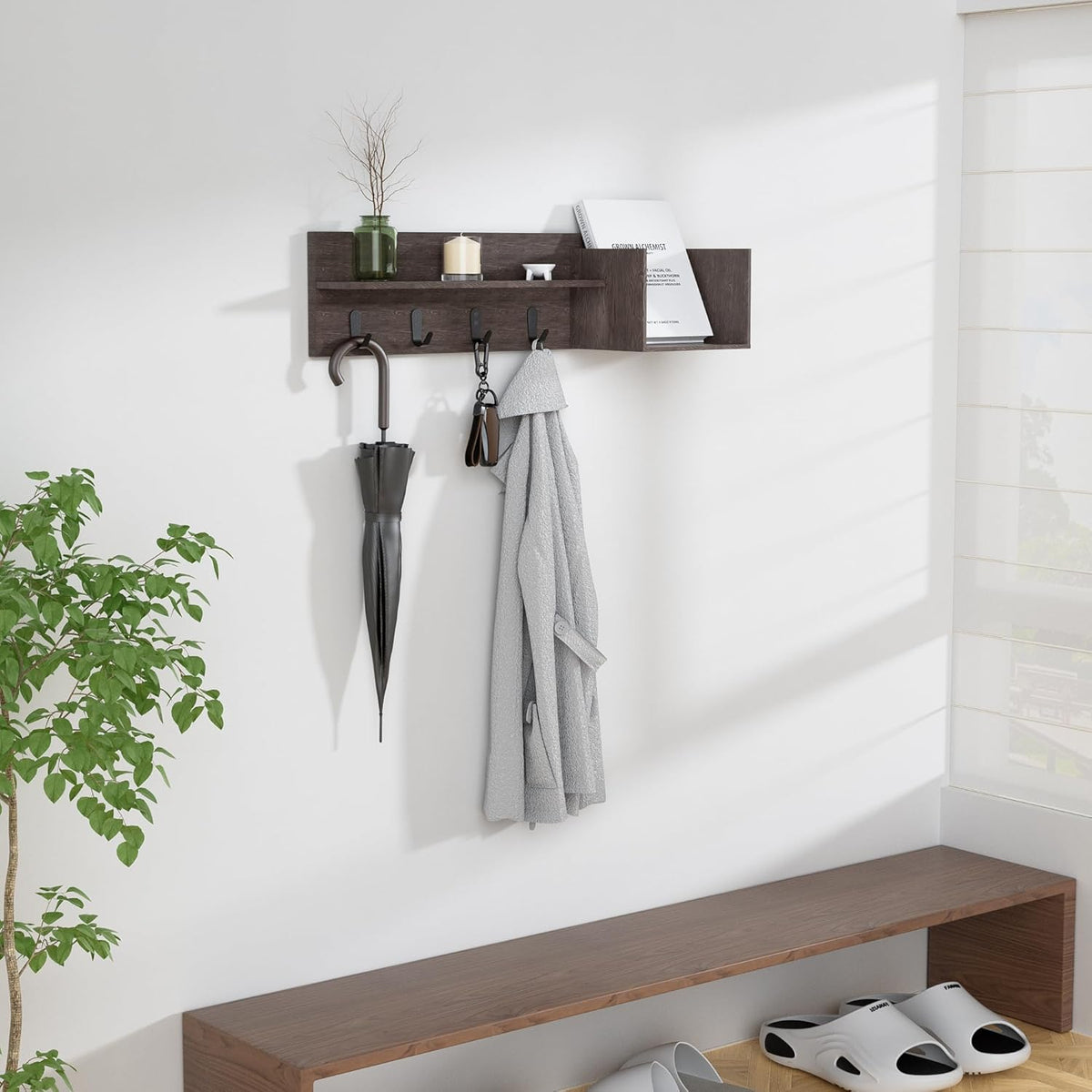 10PCS Wall Hooks - Coat, Backpack & Hanging Hooks for Bathroom, Bedroom, Entryway