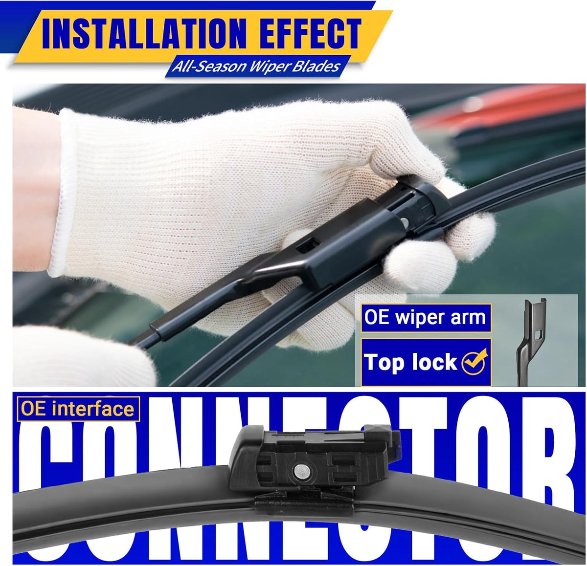 3 wipers Replacement for 2018-2021 2022 Volkswagen Vw Tiguan, Windshield Wiper Blades Original Equipment Replacement - 25"/22"/15" (Set of 3) Top Lock