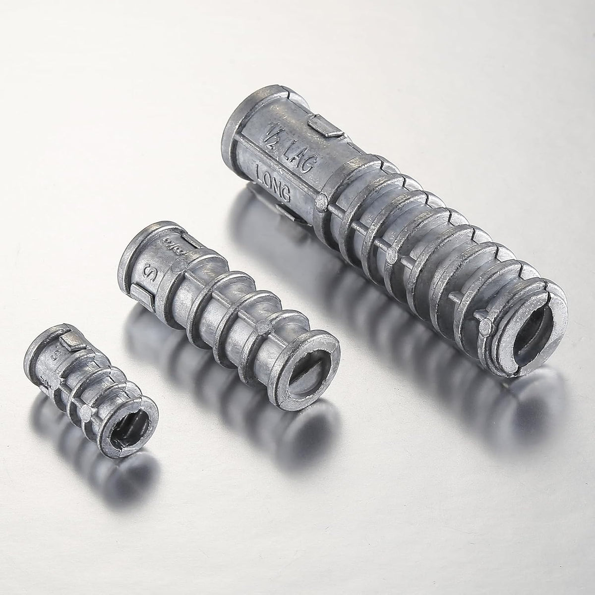 Wensilon(50pcs) 1/4 * 1-1/2 Lag Shield Anchor Long Zinc Alloy Bolts Concrete Anchors, Zinc Alloy Masonry Anchors Hole