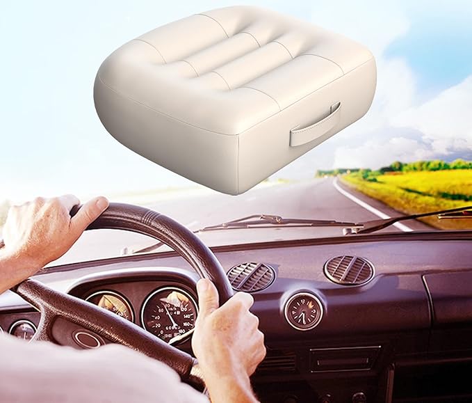 Adult Car Booster Seat Cushion/office chair cushion with Carry Handle Angle Lift Seat Cushion Imitation PU breathable fabric More comfortable and beautiful,for/car/office/wheelchair seat cushion/milky