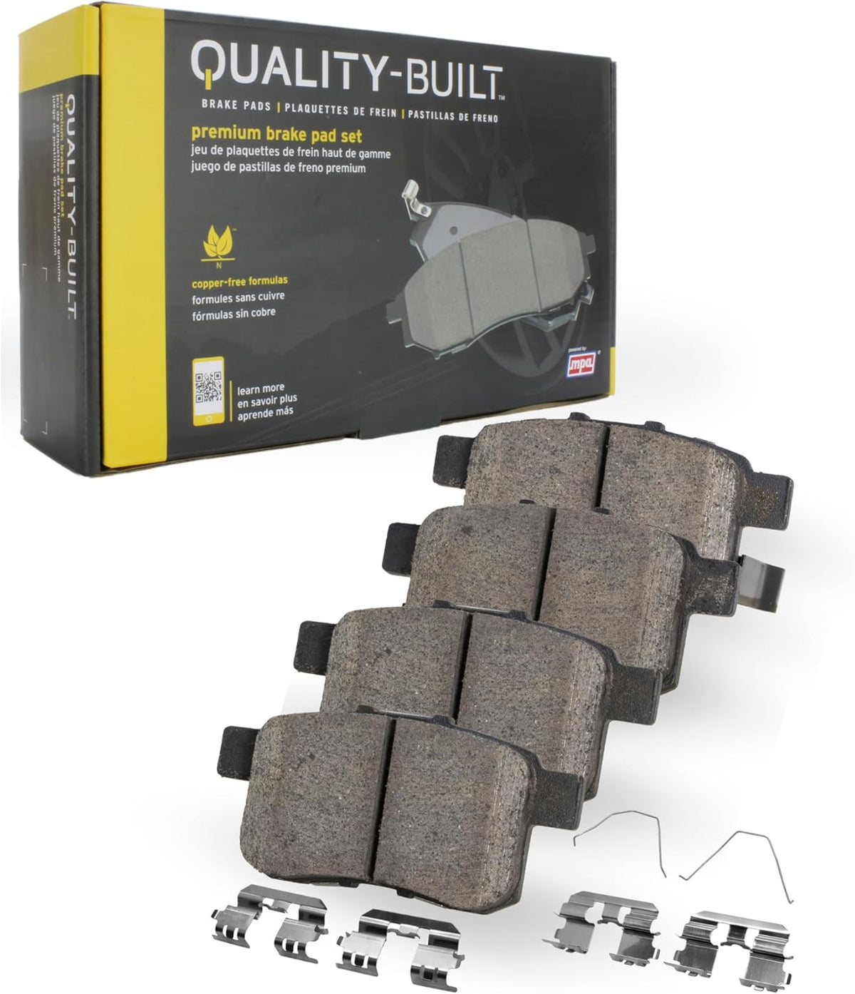 Premium Ceramic Rear Brake Pads (1001-1465C) Compatible with Ford Mustang 2011-2014