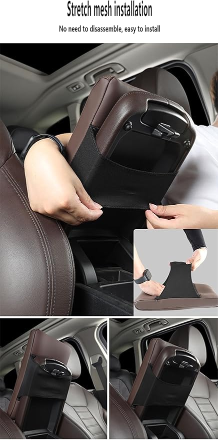 Car Armrest Cover Pad for Mazda CX-30 2020–2025 Premium Leather Center Console Armrest Cushion Pad Anti-Scratch Waterproof Auto Interior Accessories Dark Brown