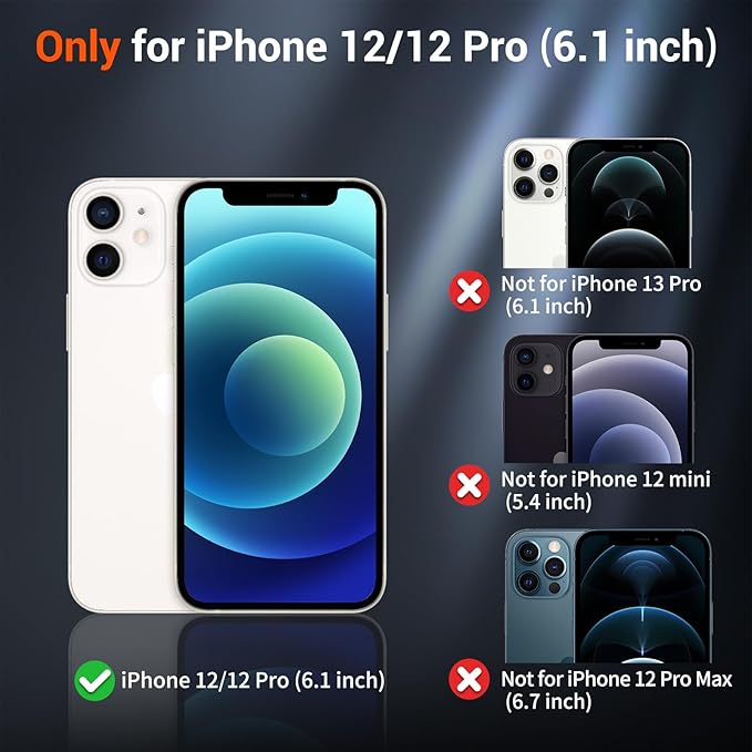 SUPFINE Magnetic for iPhone 12 Case/iPhone 12 Pro Case (Compatible with MagSafe)(Military Grade Drop Protection) Slim Translucent Matte Shockproof with Anti-Fingerprint Phone Case,Blue Green