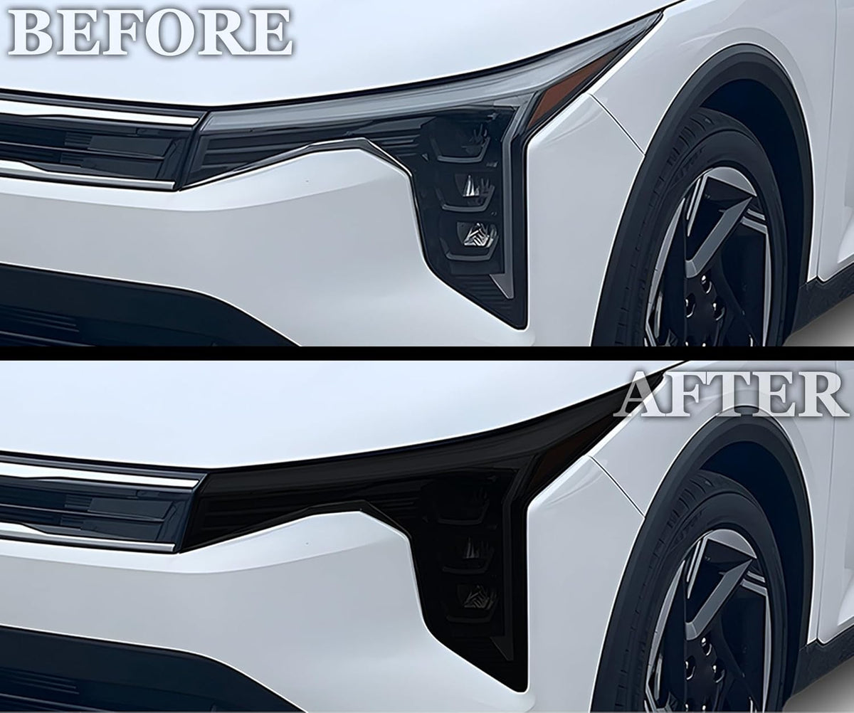 BOGAR TECH DESIGNS Precut for KIA K4 2025-2026 Full Headlight Taillight Head Tail Light Tint Kit, Dark Smoke