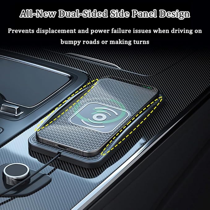 Wireless Car Charger Pad for BMW E36 E46 E90 F30 G20 E92 GT Convertible, Type-C/USB 20W Car Wireless Charger Non-Slip Phone Charging Pad Car Accessories,B 30cm Cable USB Plug