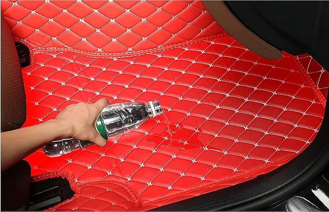 Custome Car Mats Accessories All Weather Floor mats Compatible with Automotive Floor Mats Passenger car mats (All Black Yellow)