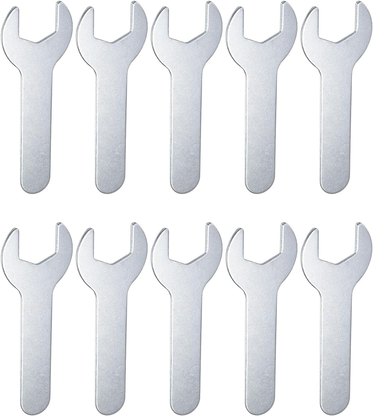 HARFINGTON 10pcs Small Wrench Open End Wrench 18x92x2mm Metric U-Shaped Single Open Ended Spanner Super Thin Small Flat Head Galvanizing Wrench for Automotive Repair Furniture Assembly