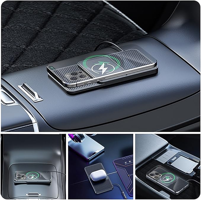 Wireless Car Charger Pad for BMW X7 (2019–2022),20W Fast Wireless Phone Charger Cell Phone Cordless Charging mat,Non-Slip Phone Charging,30cm Cable USB