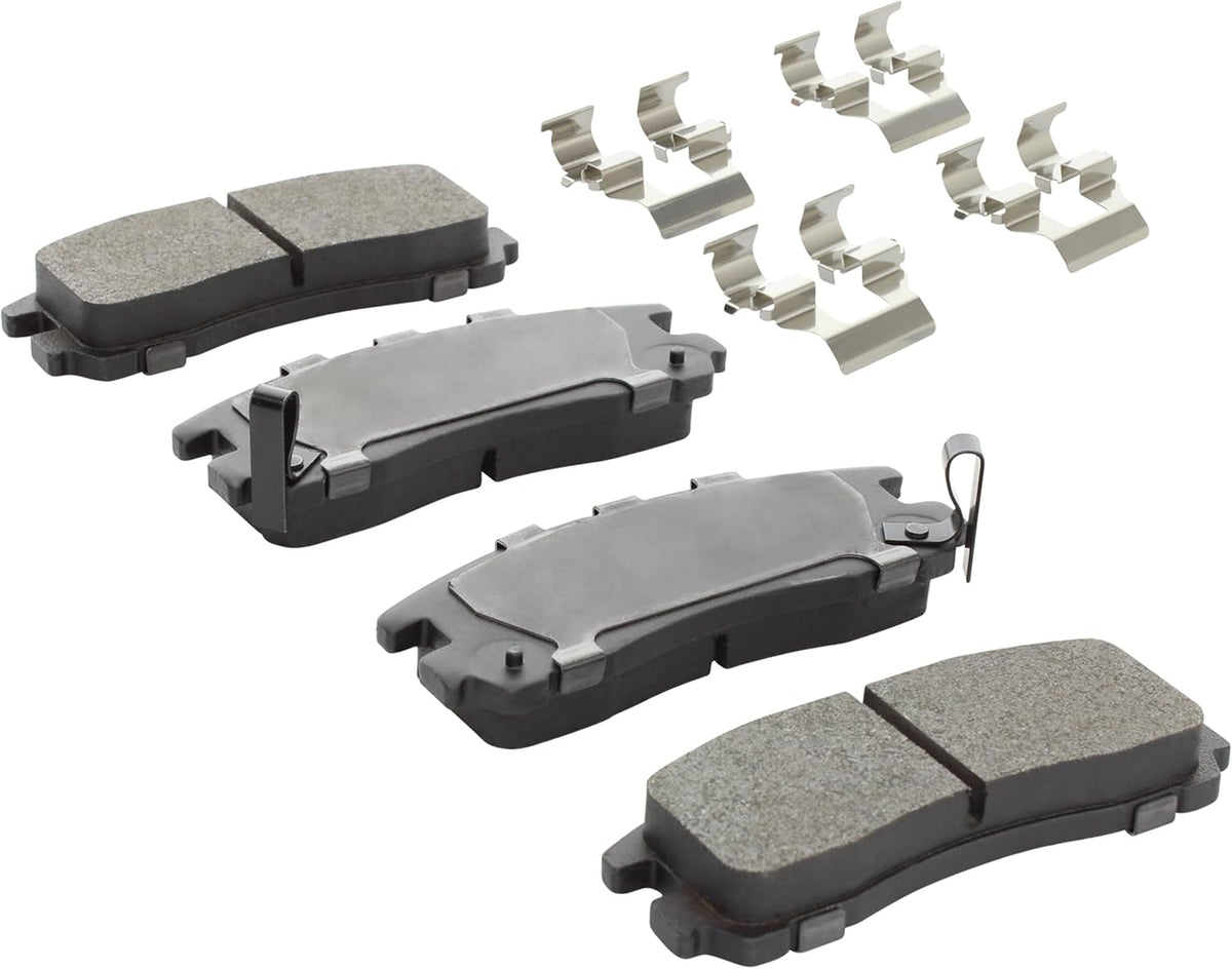 Premium Ceramic Rear Brake Pads (1001-0383C) Compatible with 1988-2012 Chrysler/Dodge/Eagle/Mitsubishi/Plymouth (3000GT/Avenger/Colt/Eclipse/Expo/Expo LRV/Galant/Sebring/Sigma/Stratus)