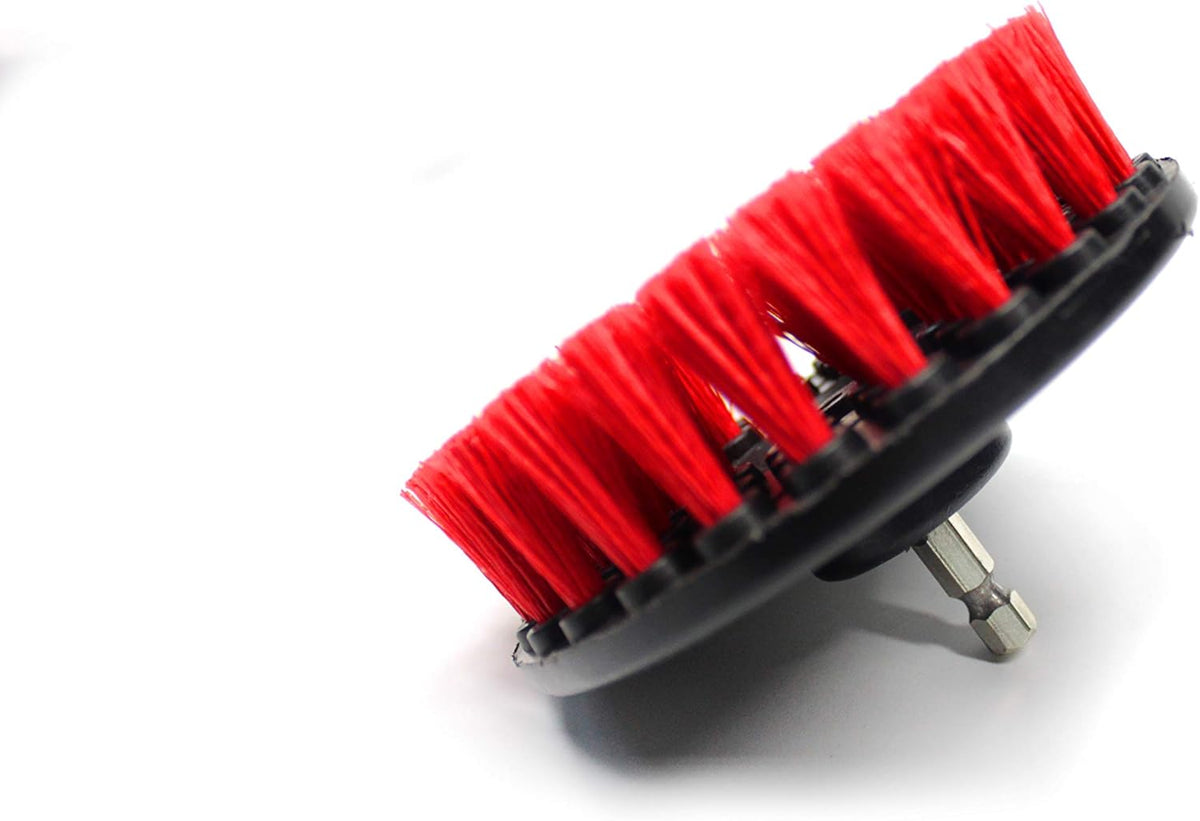 Maxshine M8 Medium-Duty Upholstery Carpet Brush with Drill Attachment - Removes and Scrubs Grime, Stains, and Spots from All Types of Upholstery and Carpets in Leather and Fabric (5")