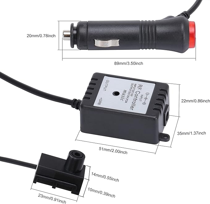 4 m Optic Fiber Car Ambient Lighting Kit RF Remote Control 8 Colors Multicoloured Music Interior Lighting Kit 12V 1W
