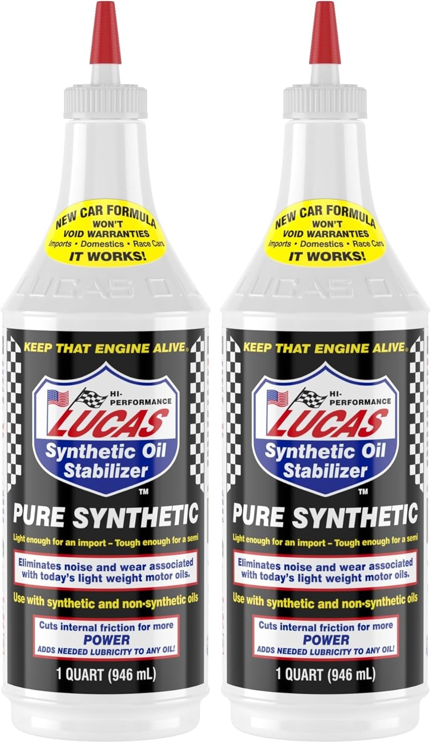 Lucas Oil 10130 Pure Synthetic Oil Stabilizer - 1 Quart (Pack of 2)
