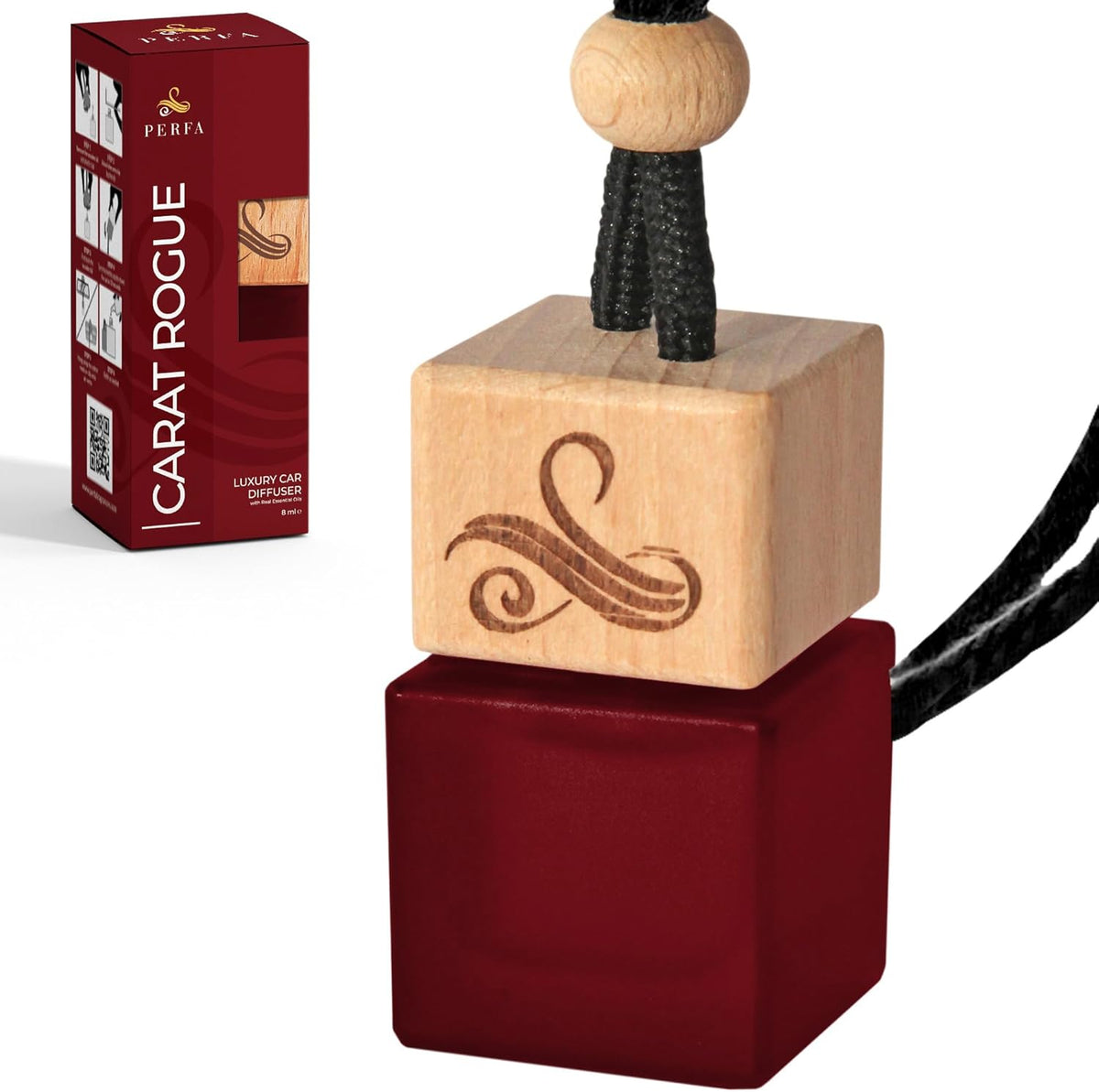 Carat Rouge Car Air Freshener for Women | Baccarat Rouge 540 Car Scents for Women | Car Fragrances - Carat Rouge by Perfa, Maroon